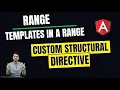 91 Custom Structural Directive - Range Generate Templates Numbers Angular In Depth Hindi