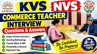 KVS NVS Commerce interview | Commerce teacher interview questions and answers 