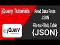 Read Data From JSON File to HTML Table