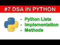 DSA in Python Python List Arrays in Python Methods Implementation