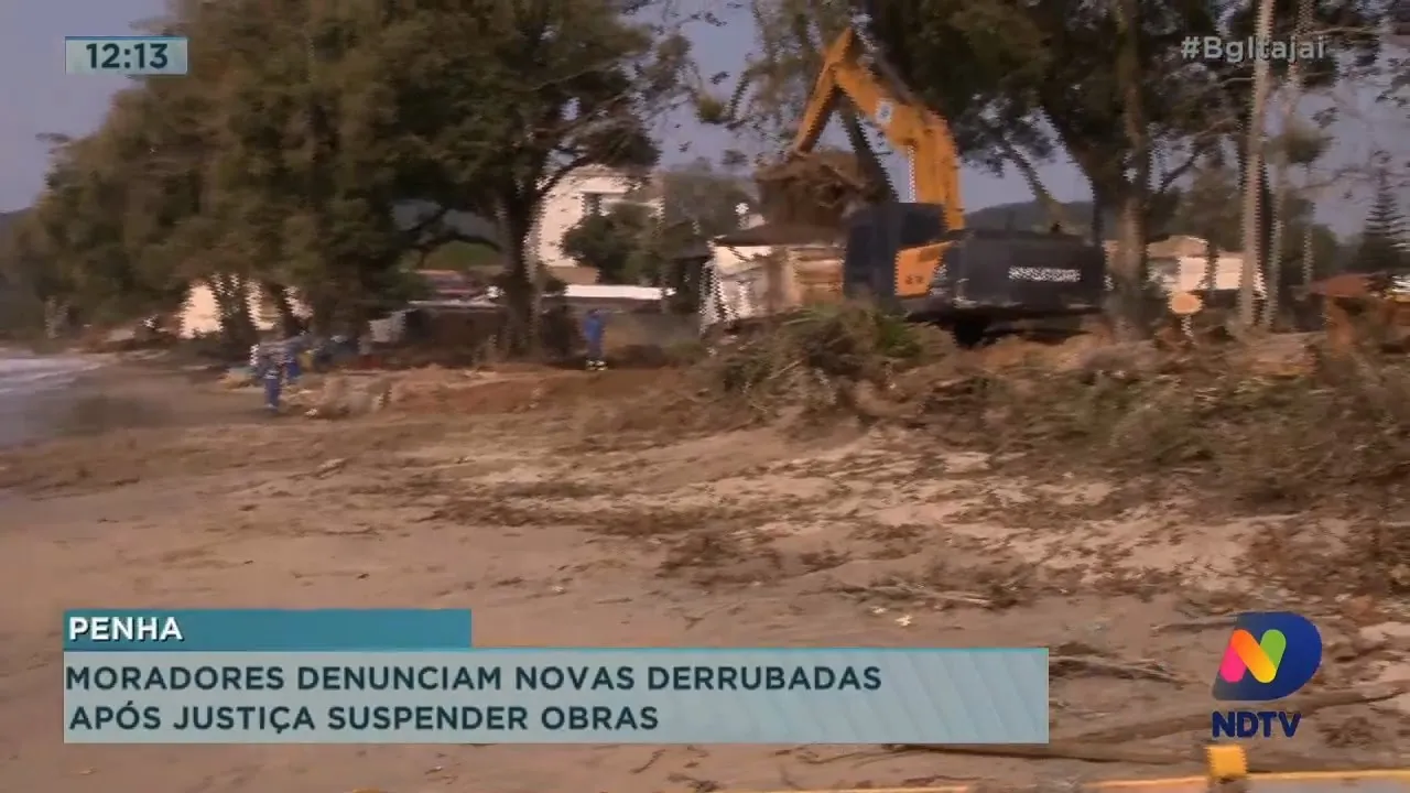 Moradores denunciam novas derrubadas após justiça suspender obras do parque Linear em Penha