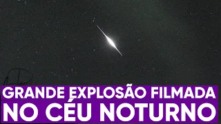 Grande explosão de brilho gravada no céu