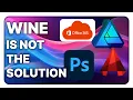 Trying to run Windows apps on Linux with Wine Office Photoshop Affinity Designer Autocad