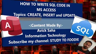 Create Insert Update through SQL Code in MS Access Database