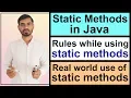 Static Methods in Java Hindi Static Keyword in Java