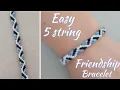 DIY Easy 5 string Spiral Friendship Bracelet How to make easy spiral Bracelet easy for beginner