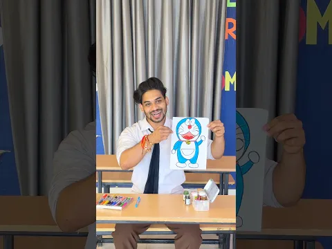 Doremon painting challenge🎨🎈|| Krishna Guldhar || #shorts #challenge #shortsfeed #shortvideo