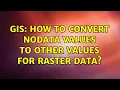 GIS How to convert NoData values to other values for raster data