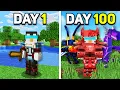 I Survived 100 Days in CRAZY CRAFT in Minecraft Hardcore