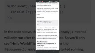 what is document ready in jquery and javascript why is the use of documents ready