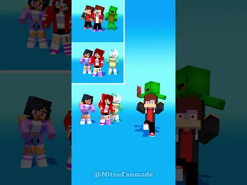 JJ Boys vs Girls Silly Cat Dance (Behind the Scene) - Minecraft Animation