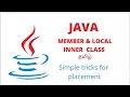 Member Inner class and Local inner class in java Tamil by EK