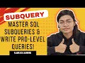 Master SQL Subqueries Single Row Multi-Row Correlated Nested More