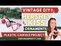 VINTAGE DIY Hershey Kiss Ornaments - Plastic Canvas DIY Christmas Ornaments