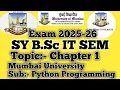 SYBSCIT SEM-3 Python Programming Chapter 1 BSC IT