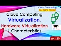 L23 Cloud Computing Virtualization Hardware Virtualization Characteristics Cloud Computing