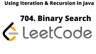 Binary Search LeetCode Solution Java Hindi