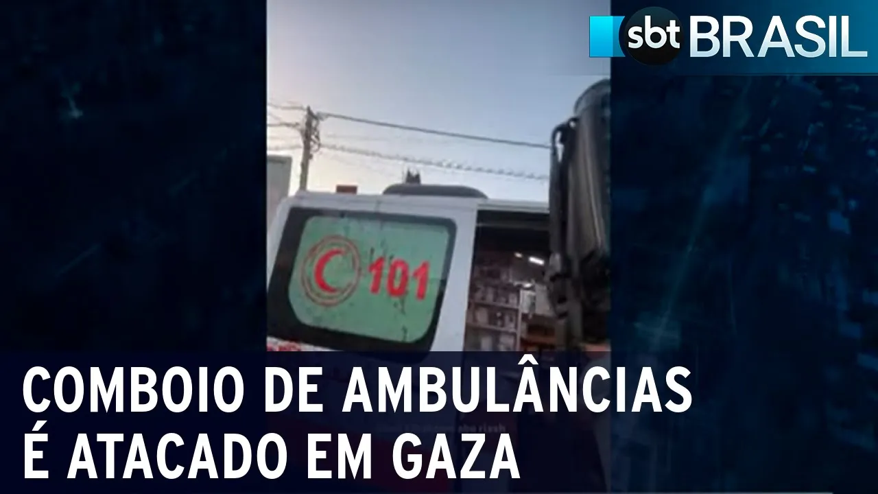 Comboio de ambulâncias é atacado em Gaza | SBT Brasil (03/11/23)