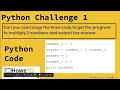 Python challenges Level 1 challenge 1