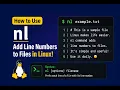 How to Use nl - Add Line Numbers to Files in Linux