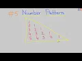Number Pattern in Java Java Pattern Printing