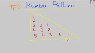 Number Pattern in Java Java Pattern Printing