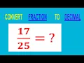 CONVERT FRACTION TO DECIMAL