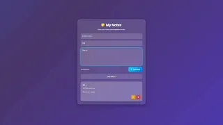 Build a Notes App Using HTML CSS JavaScript Beginner Project