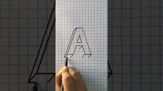 How to Draw 3D Letter A