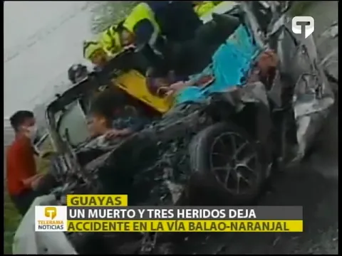 Un muerto y tres heridos deja accidente en la vía Balao-Naranjal
