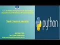 SESSION 02 PYTHON PROGRAMMING SEM 5 EC TYPES OF OPERATOR-II