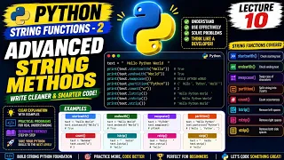 Python String Functions Part 2 startswith endswith strip More Lecture 10