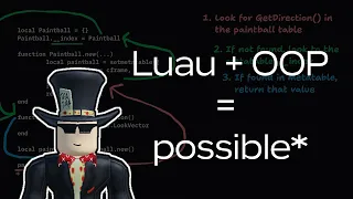 How to use OOP with Luau on Roblox