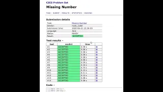 Missing Number CSES problem set java solution Code Along