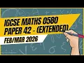 Master IGCSE Math Extended Paper 4 Calculator Solution 0580 2026