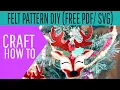 Felt Ornament Pattern Free Adorable Reindeer DIY