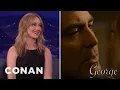 Conan Surprises Judy Greer With Her Kissing Reel CONAN on TBS
