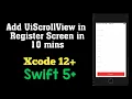 Add UIScrollView in Screen in XCODE 12 Swift 5 IOS 14 2 Implement UIScrollview