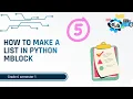 How to make a list in Python mBlock