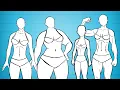 Different female body types and how to draw them EASY