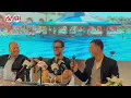 سعد لمجرد يلبي طلب الصحفيين ويغني اغنية "الحلق" لايف