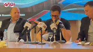 سعد لمجرد يلبي طلب الصحفيين ويغني اغنية  الحلق  لايف دندنها