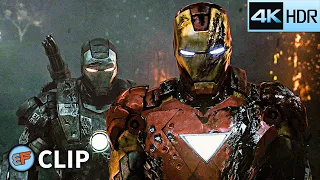 iron man u0026 war machine vs drones u0026 vanko final battle scene iron man 2 2010 4k hdr movie clip