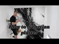 Black venetian plaster