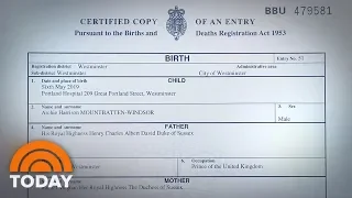 Royal Baby Archie s Birth Certificate Released TODAY
