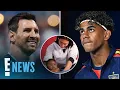 Lionel Messi Once Held Baby Lamine Yamal Now They re Sharing Soccer History E News