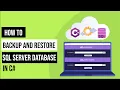 how to backup and restore SQL server database in windows form C
