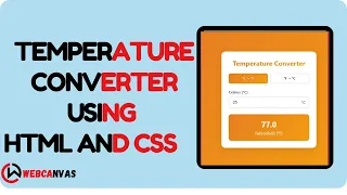 Temperature Converter HTML CSS JS Web Canvas