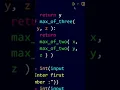 How to find max number from three numbers by using Python