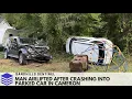 Man airlifted after crashing into parked car in Cameron